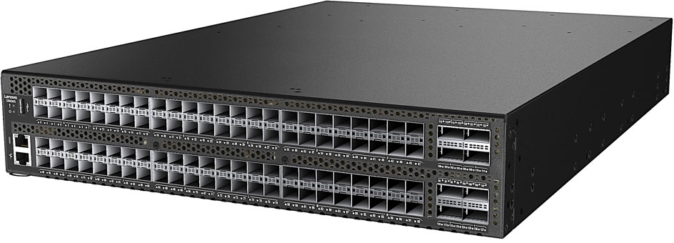 La figura muestra el conmutador ThinkSystem DB630S FC SAN de 32 Gb de Lenovo